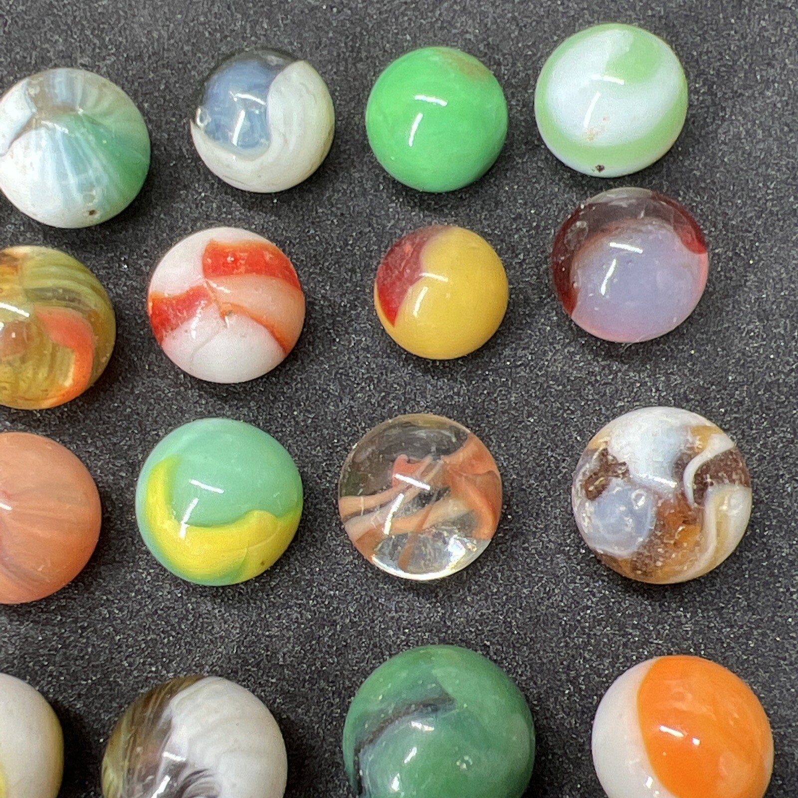 Vintage Akro Agate Peltier Christensen Glass Swirl Marble (30 Lot) Great Lot!