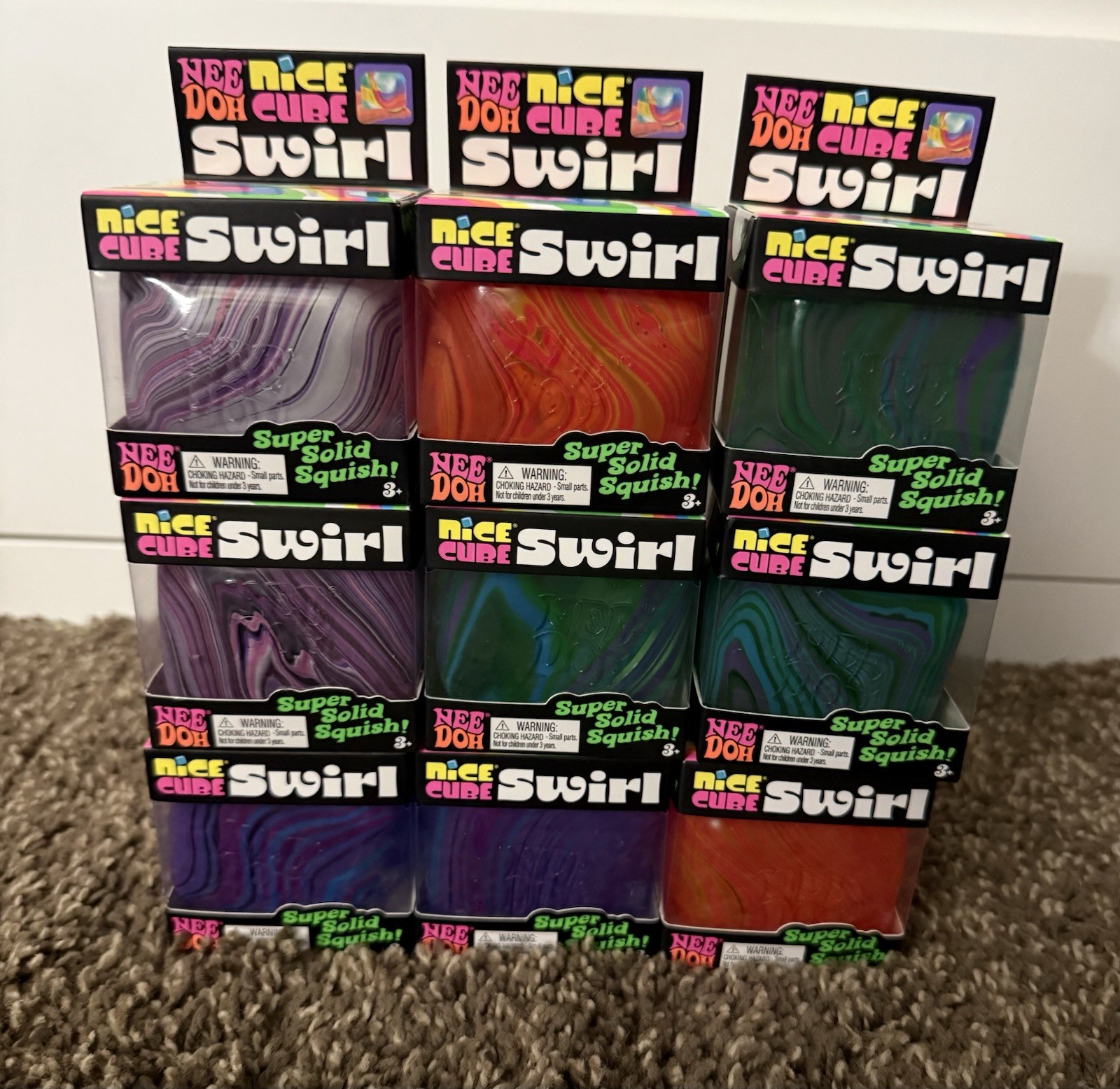 Needoh Nice Cube Swirl Case Of 9 Brand New 100% Authentic With Display Box Too