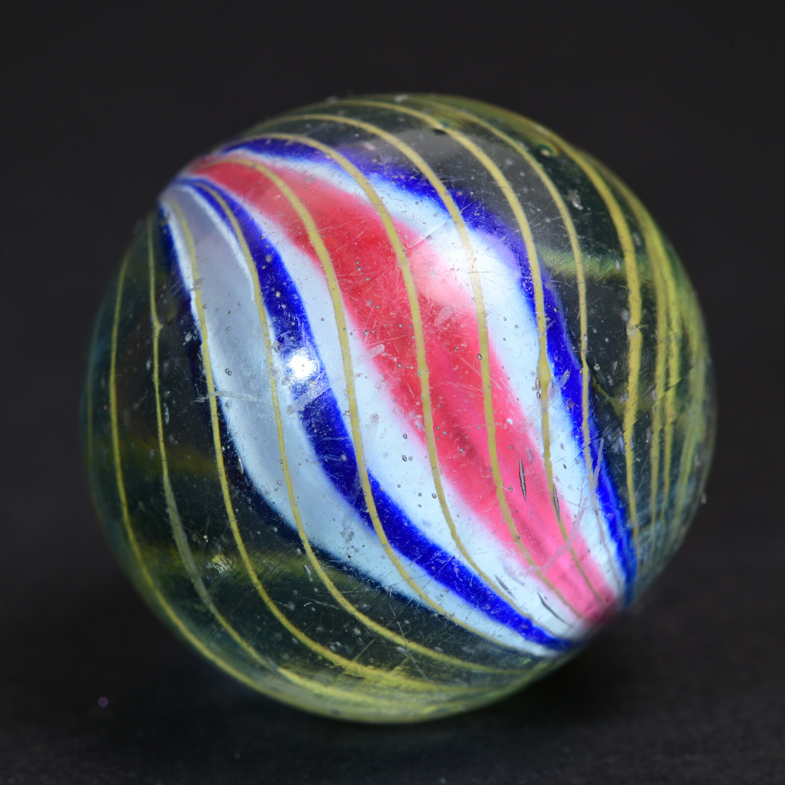 Double Ribbon Core German Handmade Antique Marble Bold Precise Cage 22mm 27/32”
