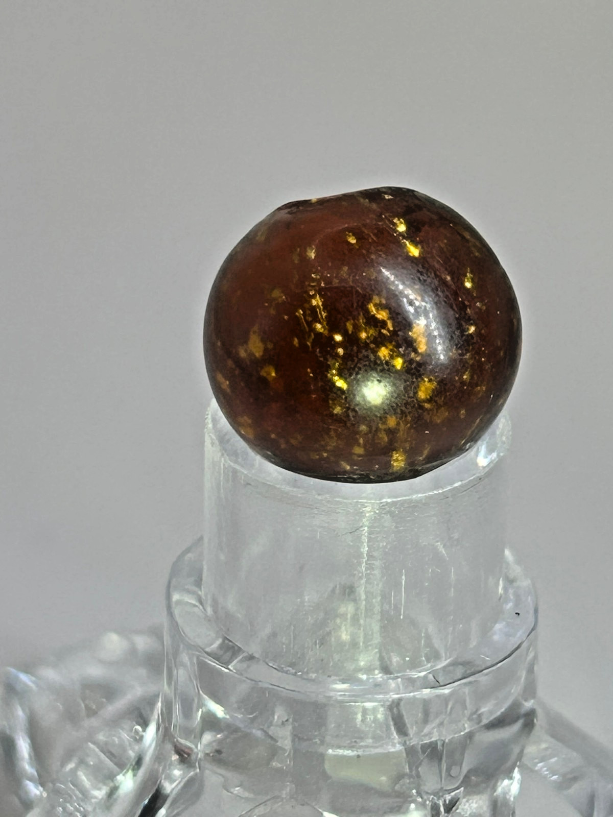 Rare Color Antique German Handmade Red Mica Marble 73/128″ Mint M29