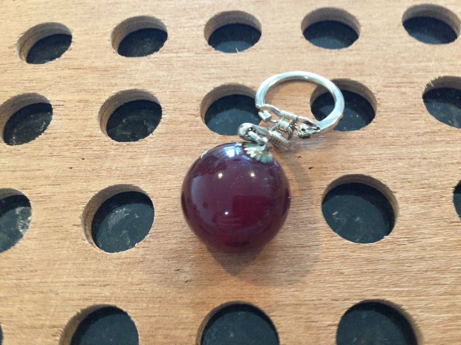 Vintage |”Coca-Cola” | White on Red | Marble Key Chain