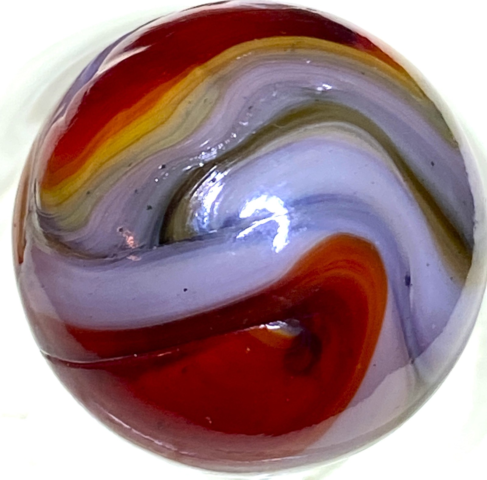 DAS/JABO CANDY APPLE JELLY RED SWIRLED SHOOTER .67″ BOX01/205