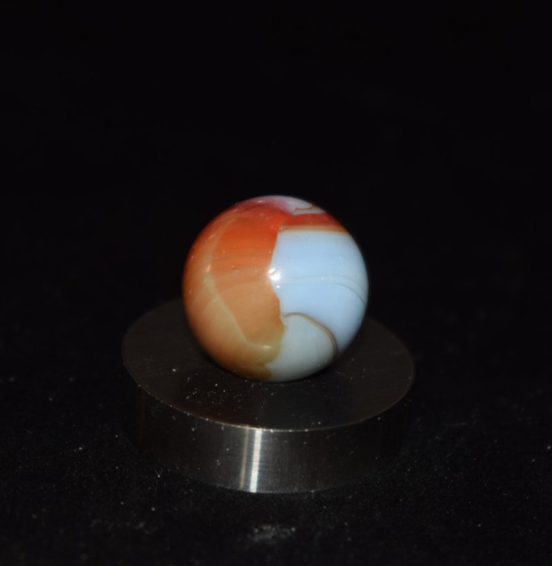 👽➖⏩Vintage NRL Peltier Rainbo Burnt🔴🕷🔵Spiderman collectors Marble .640″ MINT