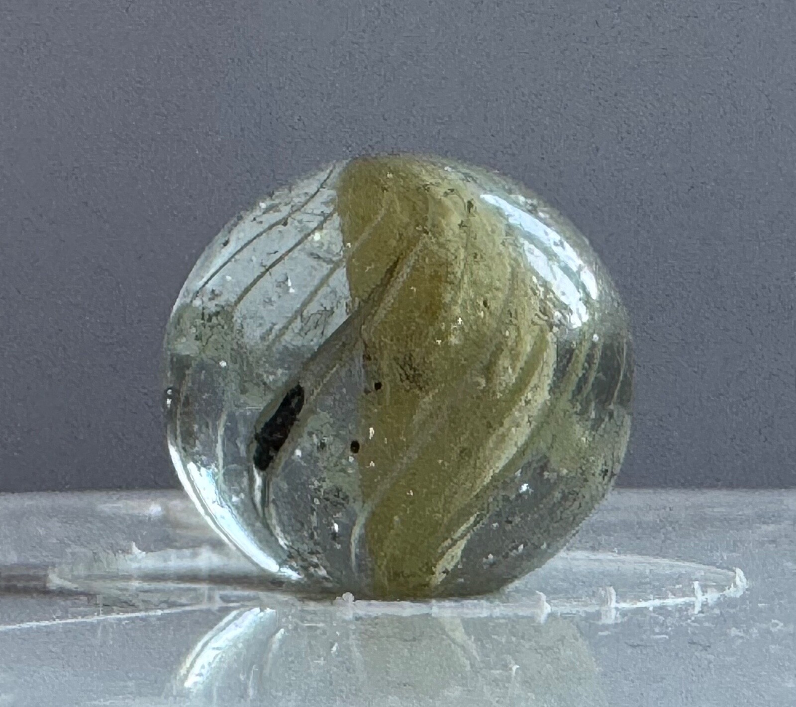Unusual Early Caged Solid Core Marble 17mm (21/32”)