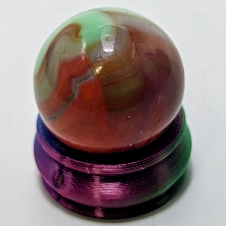 Polished Mint ALLEY AGATE WOODLAND CAMO With Oxblood 1932-1936 .62” Near Mint