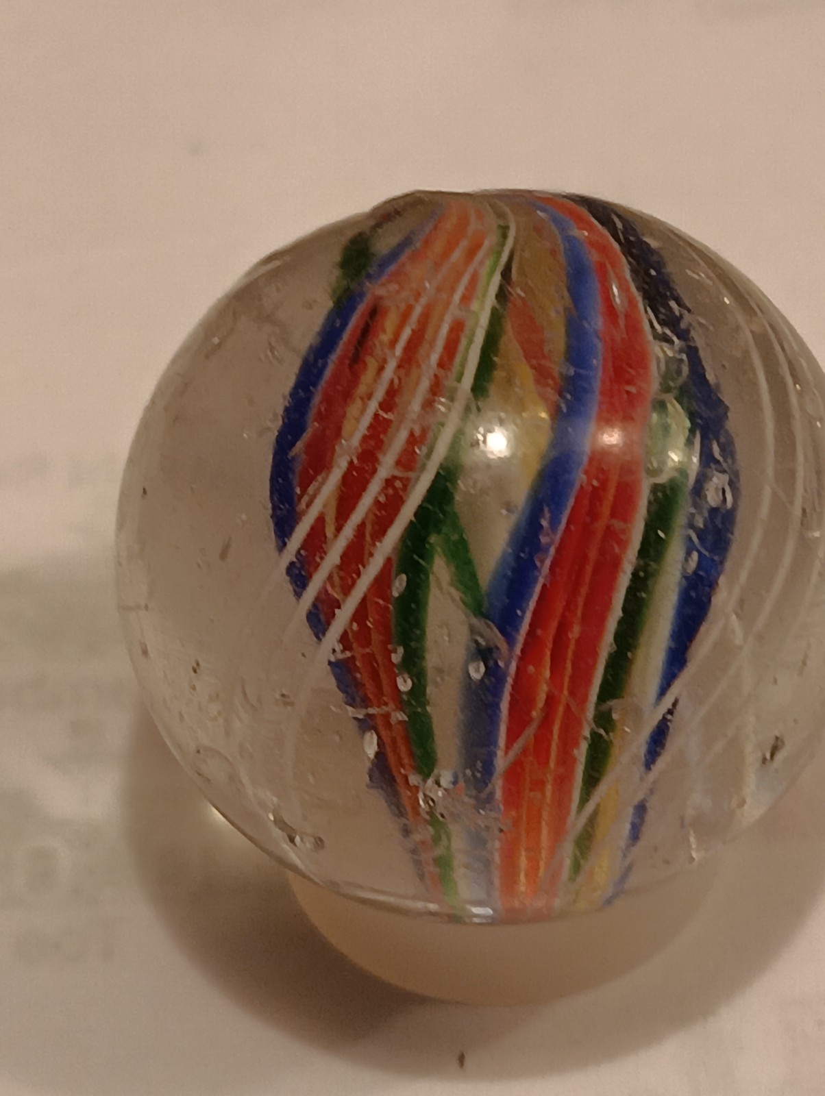 Gernan Divided Core 3 Band Core Marble. Size 1 And3/64 Inches.