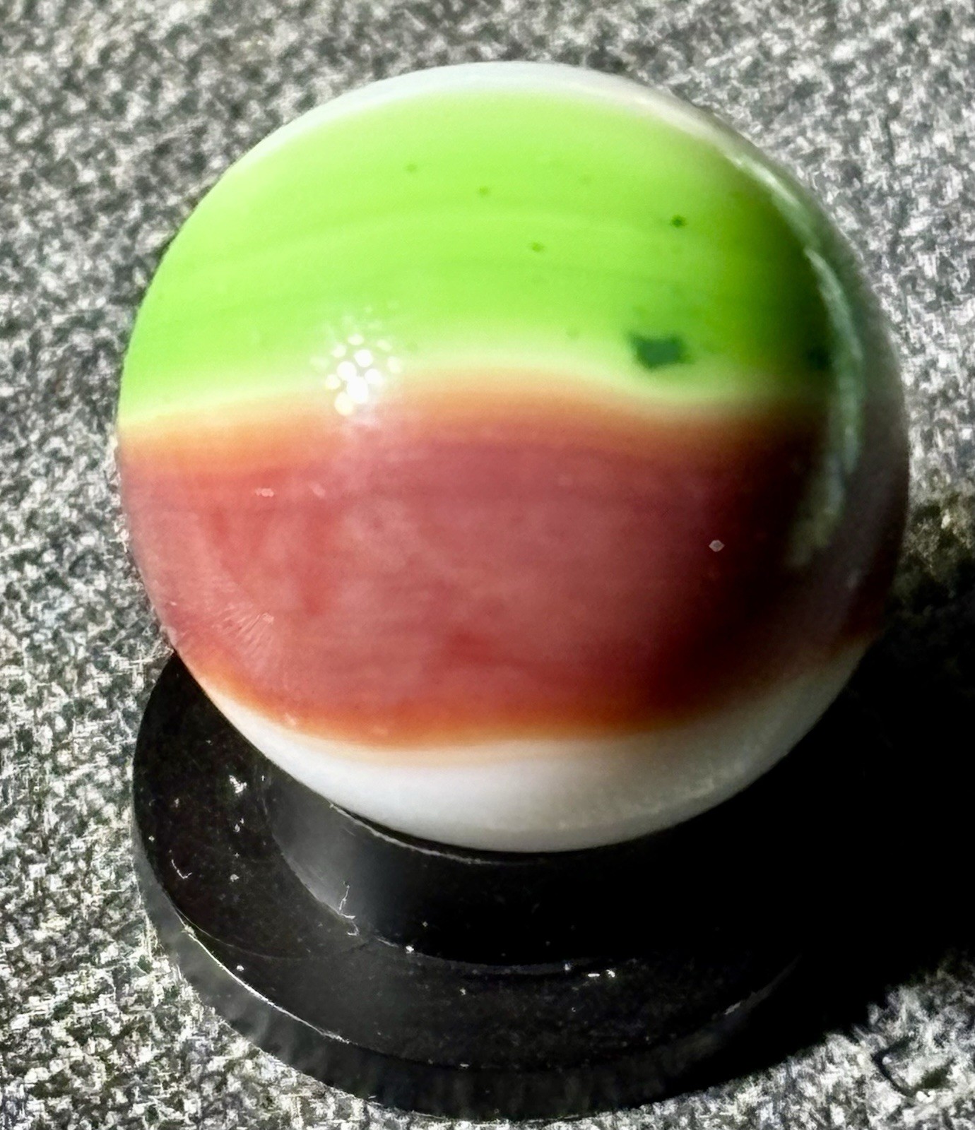 VTG Marble King Blended Rainbow w Adventurine! .63”Play Wear See Pics