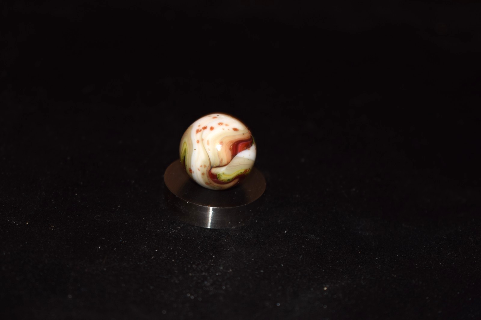 🦃➖⏩JABO 🍁INDIAN SUMMER PIXIE Infused Copper Flakes Marble Size .750=3/4 MINT