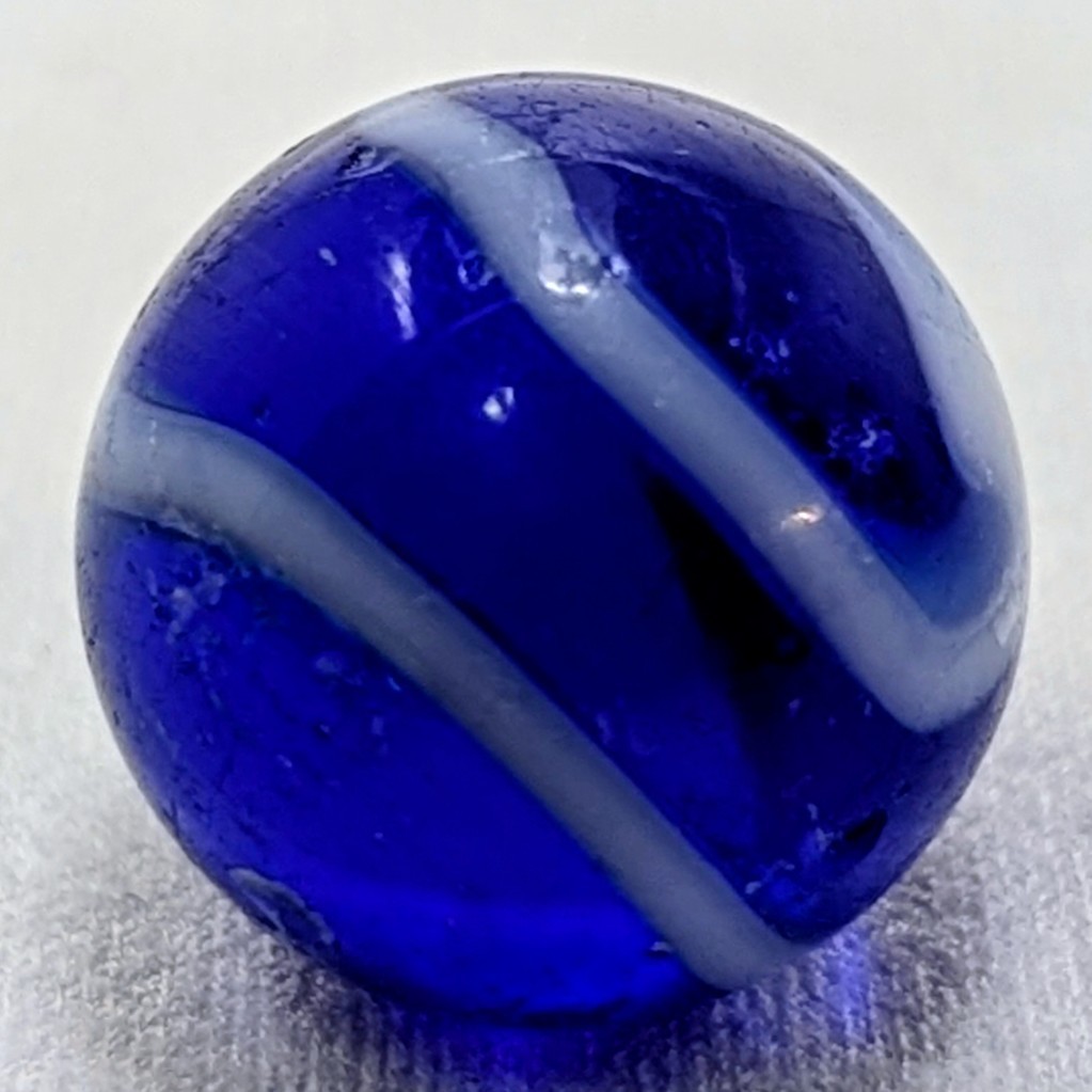 Peltier Glass Company marble,  “Blue Jewel”  NLR 5/8 Inches
