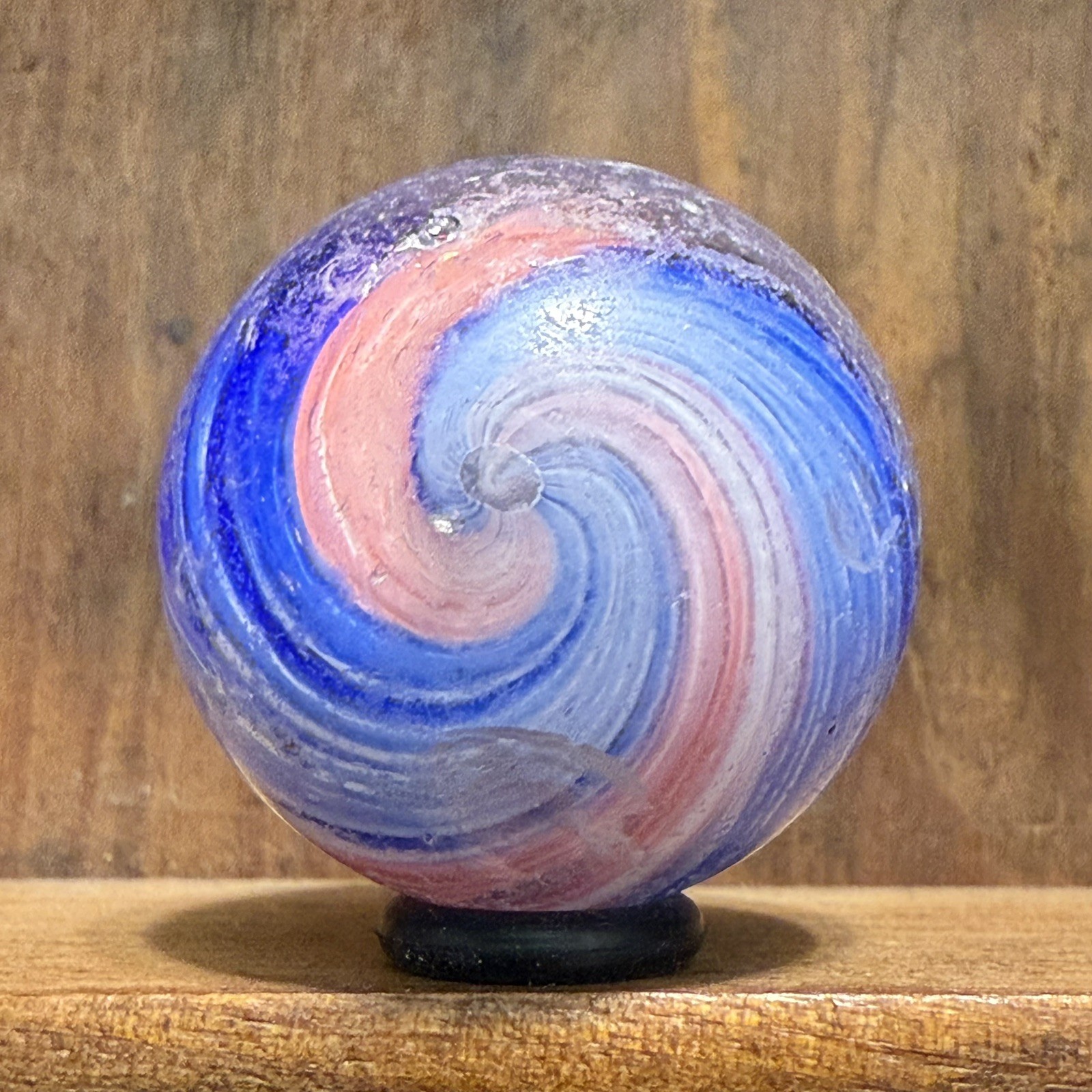 Antique German Handmade Paneled Onionskin Shooter Marble 29/32” Good(+) | (221)
