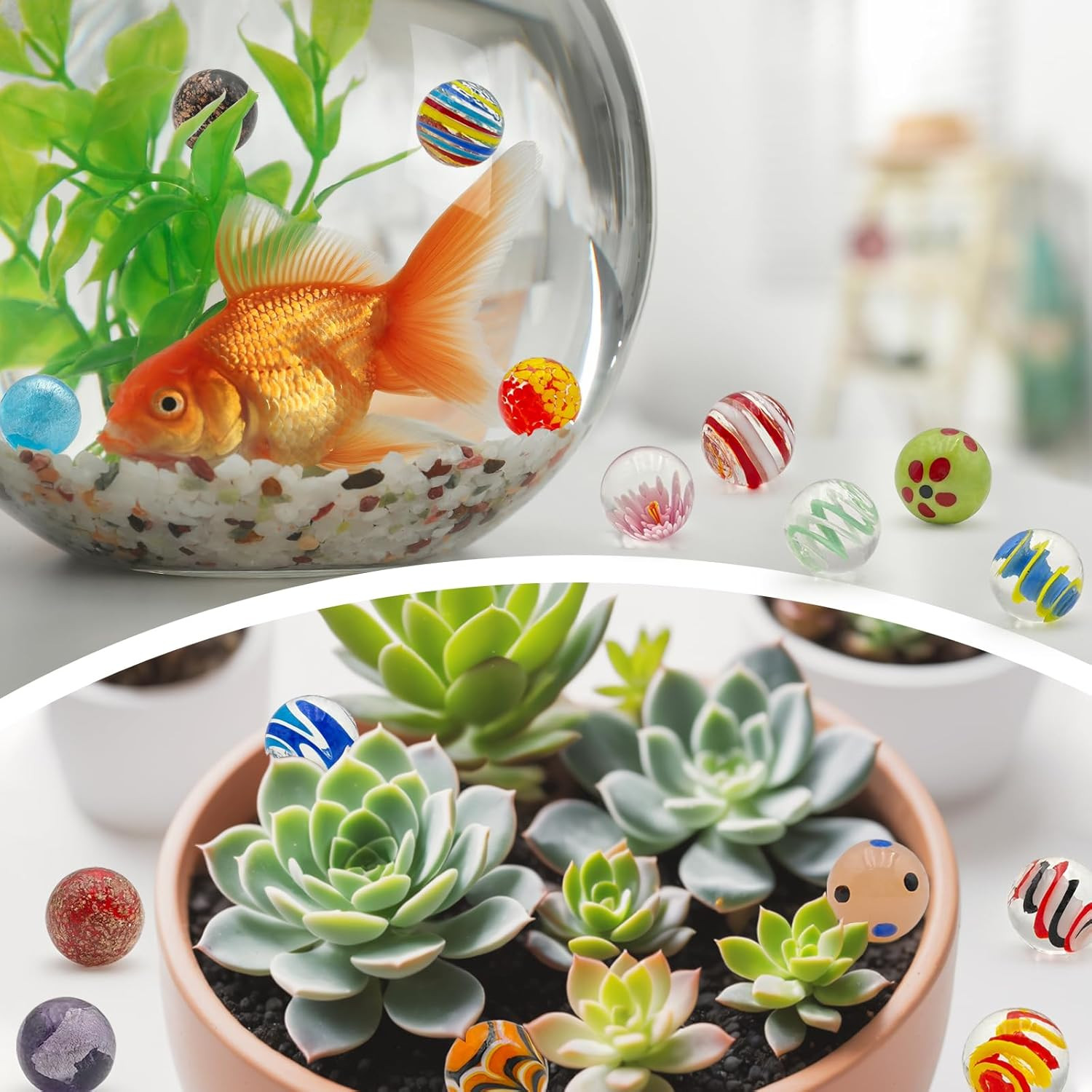 Large Marbles 1 Inch Colored Big Marble Handmade Boy Girl Gift Collection and Ho