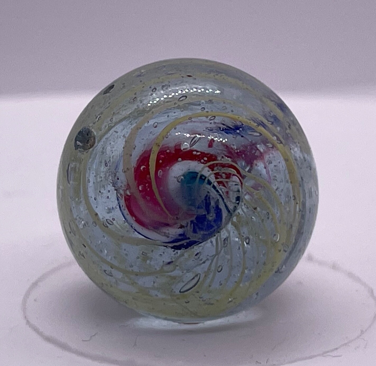 Caged Tinted Base Solid Core Marble 18.5mm (23/32”)