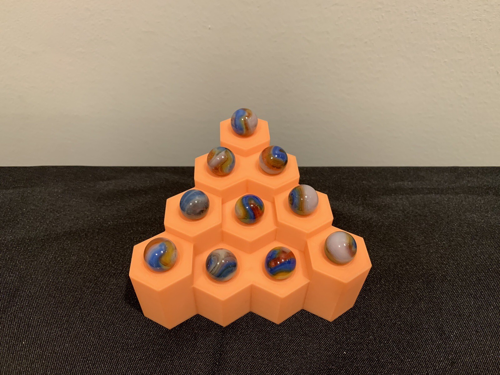 Lot of 10 Uranium Cadmium Marbles With Stand
