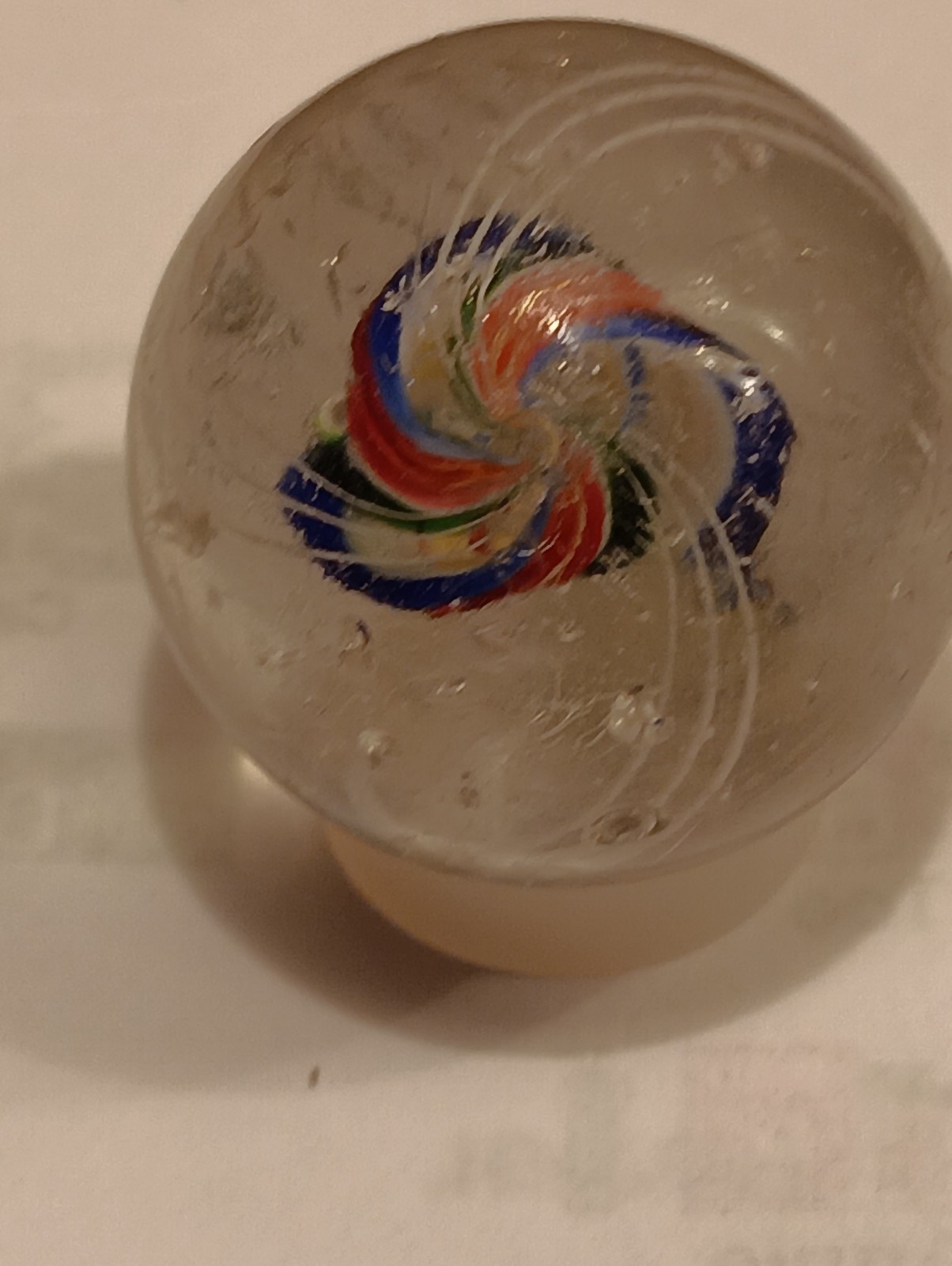 Gernan Divided Core 3 Band Core Marble. Size 1 And3/64 Inches.