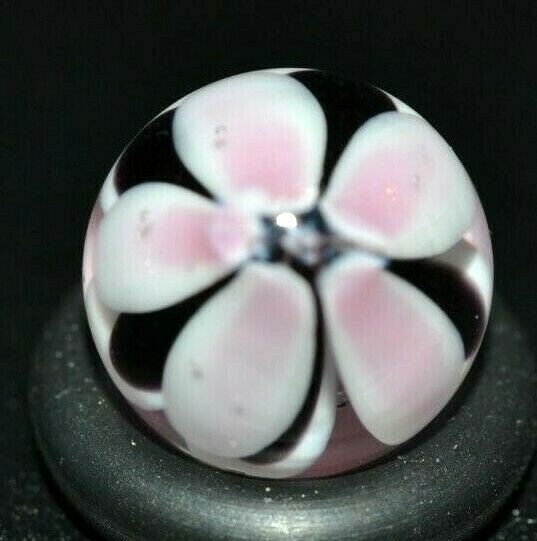 DENIZ DIVLELI GLASS MARBLE/.494″-STRIKING 15 PETAL PEEWEE-3 TIER FLOWER-5 PETALS