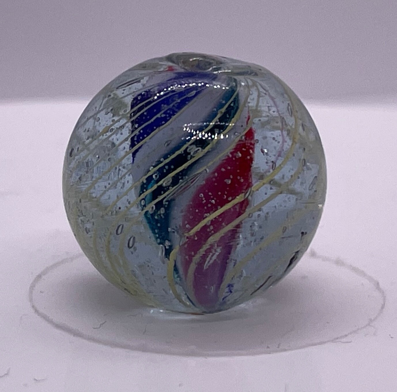 Caged Tinted Base Solid Core Marble 18.5mm (23/32”)
