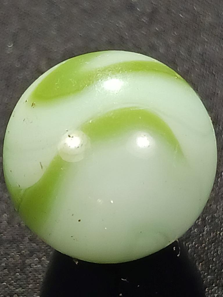 Alley Christensen .57″ Antique Green Mint Swirl Near Mint Serious Marble A190