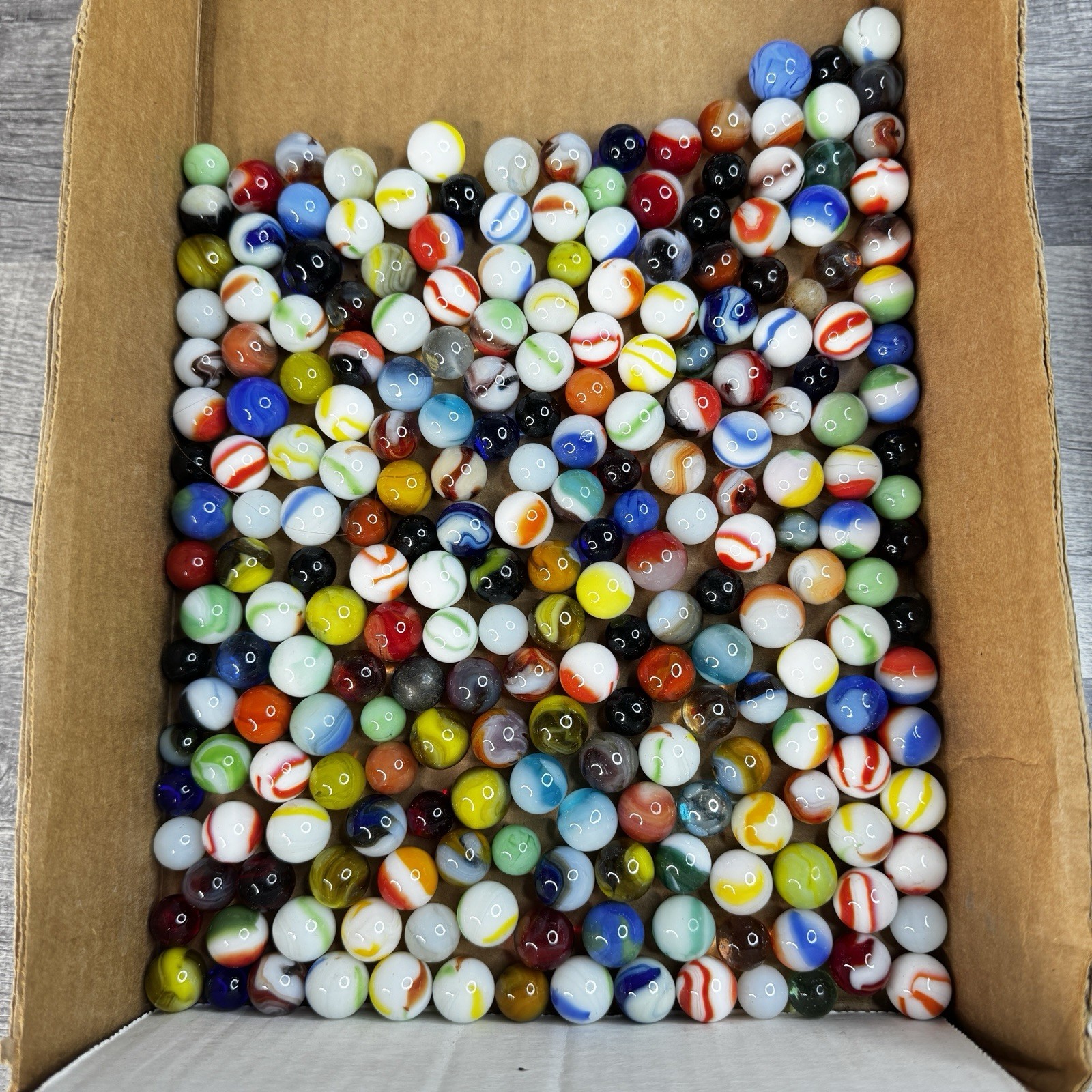 Vintage Glass Marbles Lot 2 Lbs Akro Agate Alley Peltier Swirls Corkscrews WV