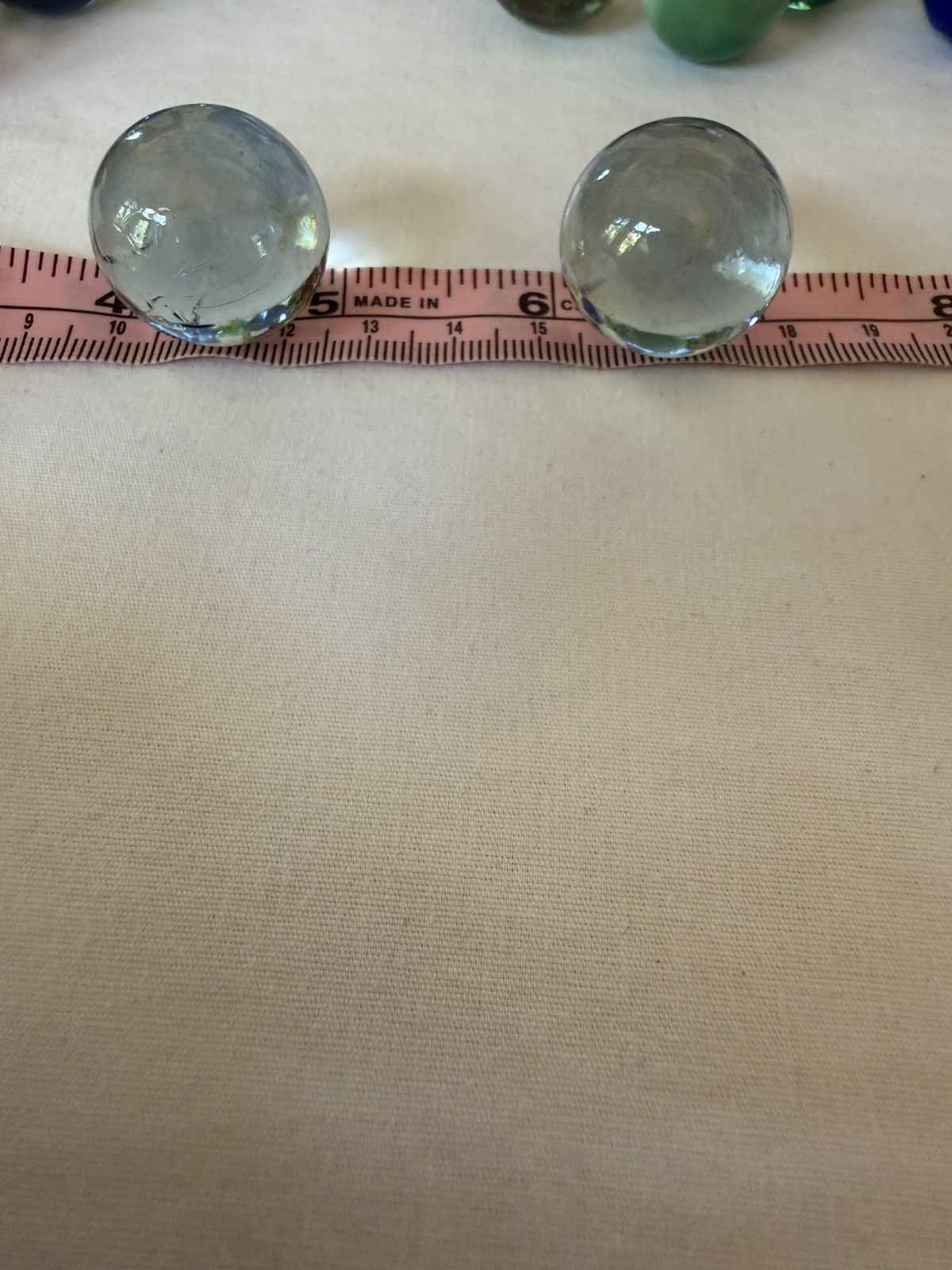 Vintage Glass Marble Lot 28 Large Shooter Boulder Peltier Akro Agate 1930s