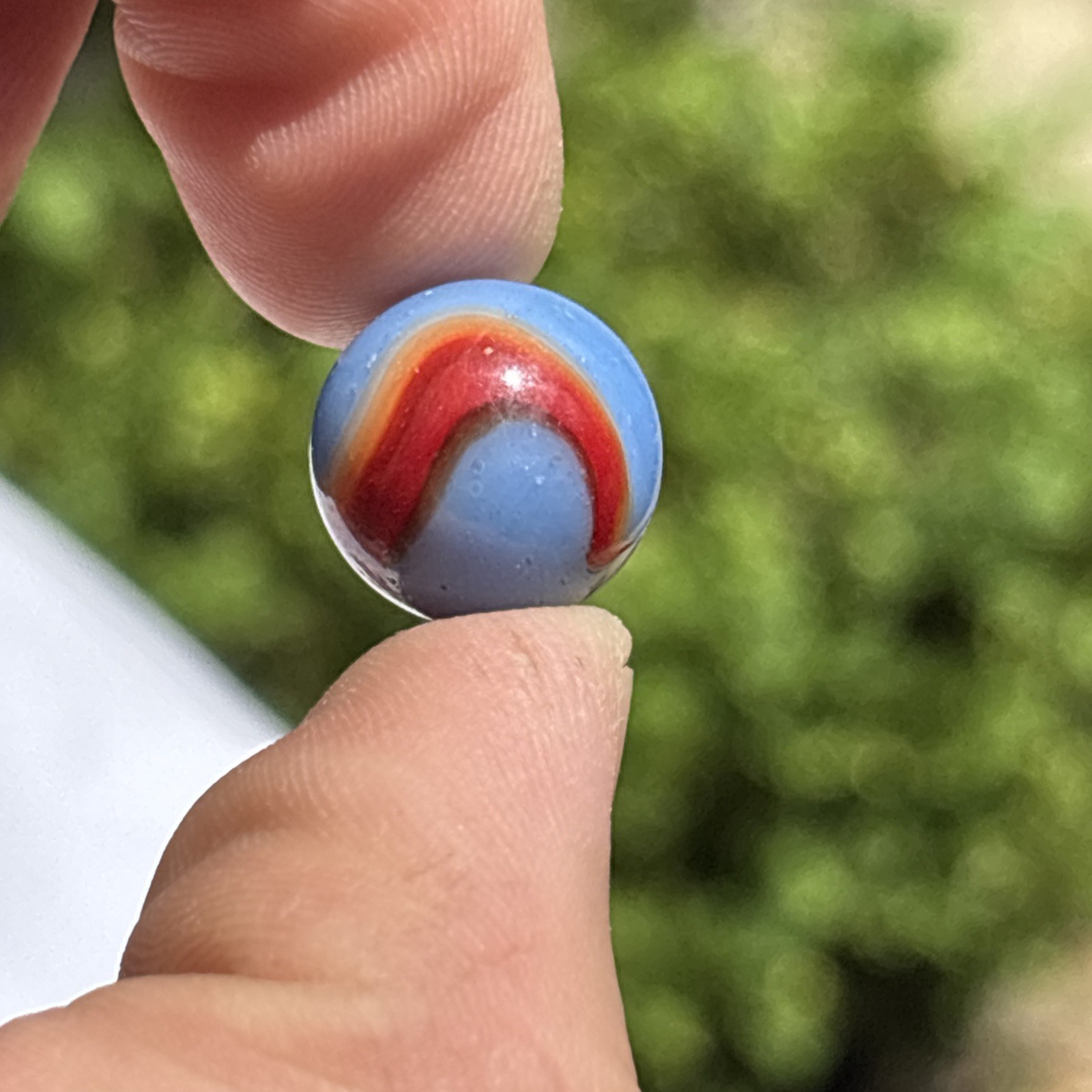 Original Lot Antique Vintage Old Marbles Swirl Blue Green Orange Clear Glass