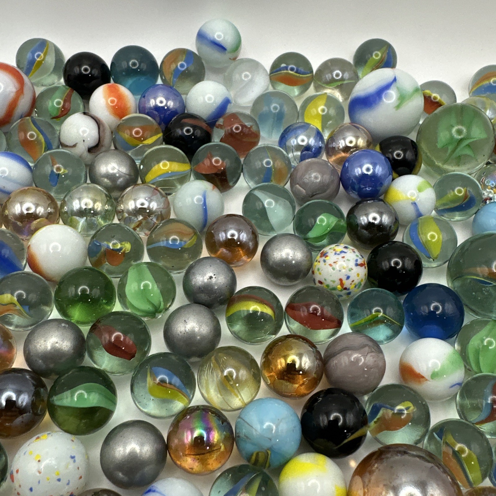 vintage marbles lot RARE COLORFUL ANTIQUE 2 Lb 15 Oz