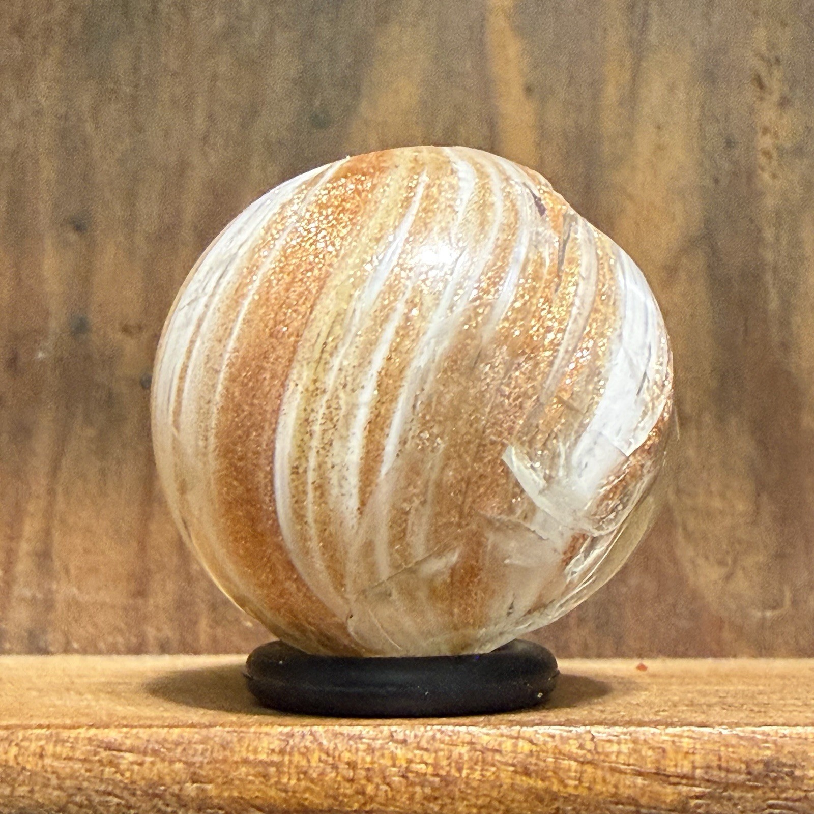 Antique German Handmade Onionskin Lutz Marble 13/16” Good(+) | 318