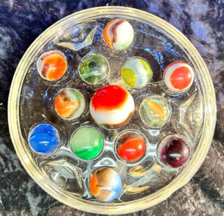 Vintage Glass Marbles Lot Medium – Large You Get Both Sets and the Displays
