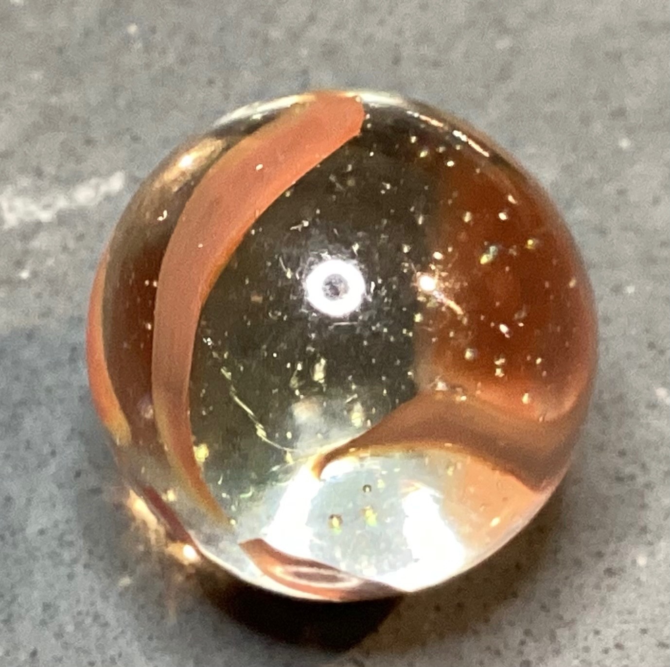 Marble Vitro Cats eye Caged 6 finger? Shooter NM+ 0.91”