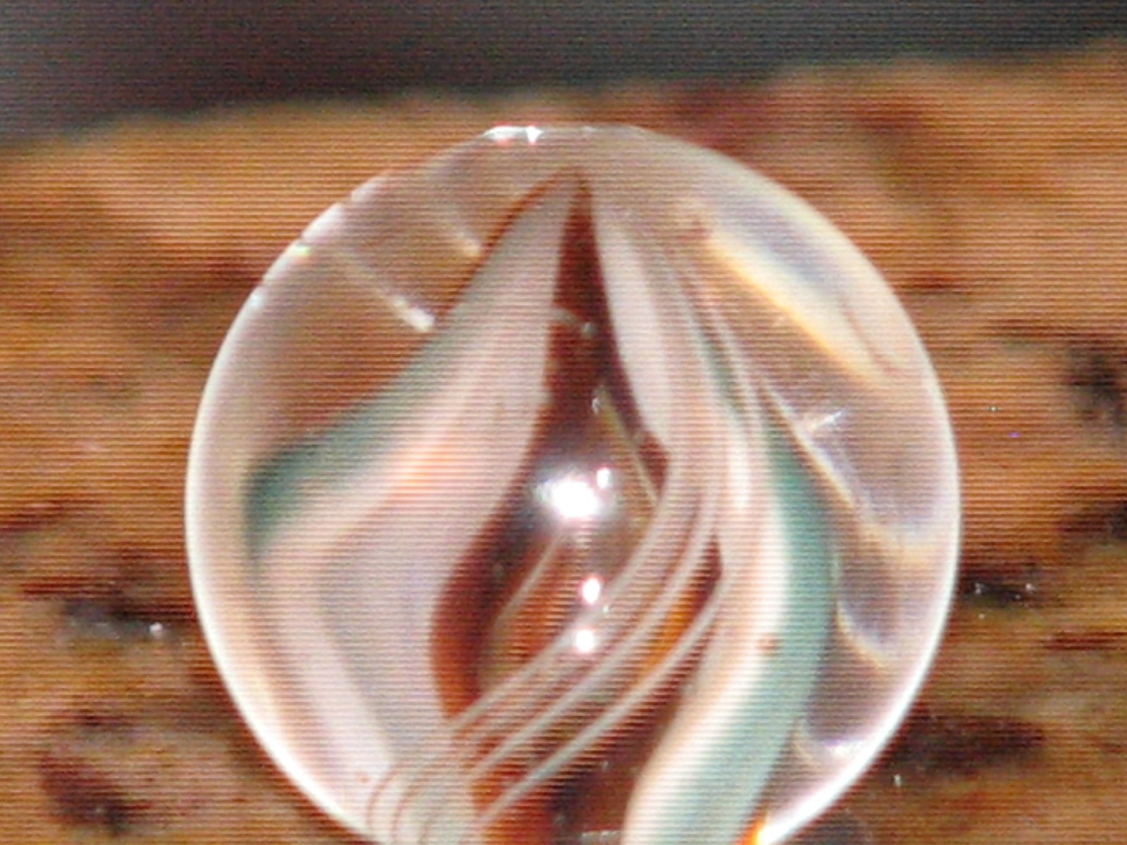 .525 inch dia. Antique German swirl marble