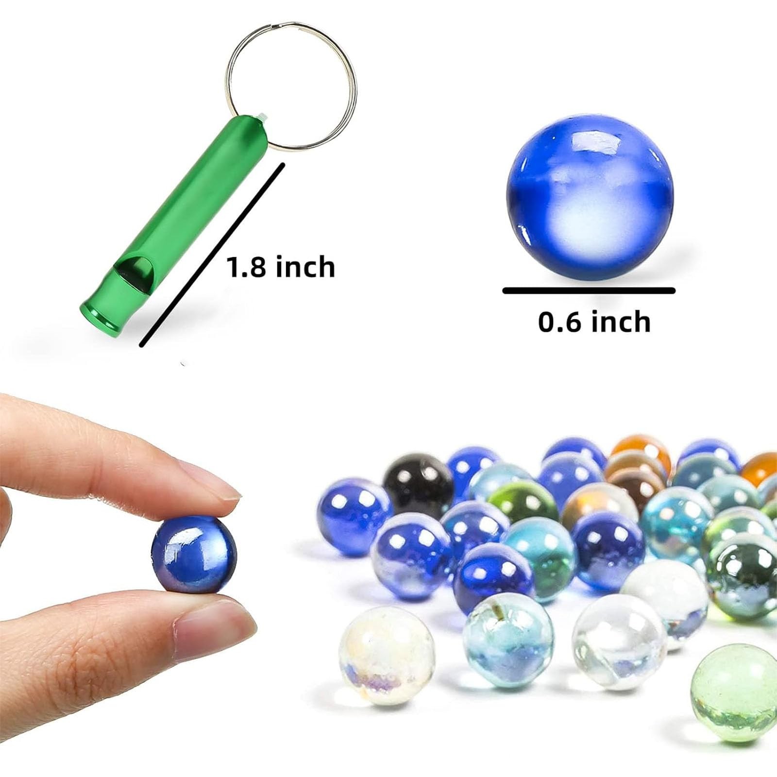 POPLAY 50 PCS Beautiful Player Marbles Bulk for Marble Games,Multiple Colors1…
