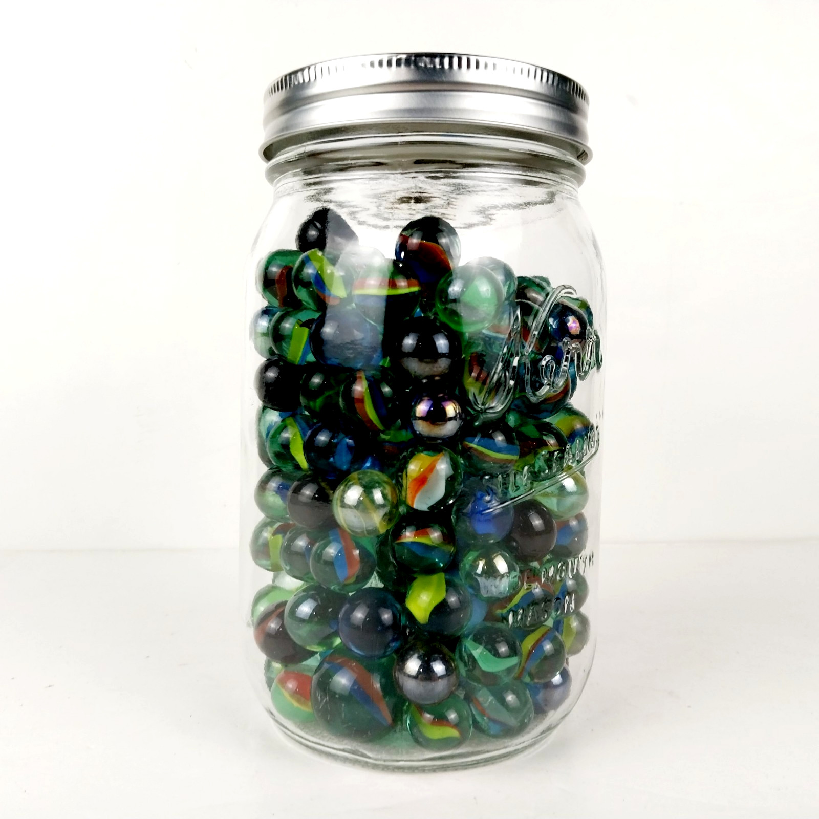 Vintage Lot of Cats Eye 12mm Pee Wee Glass Marbles 1/2 inch Multi Colors – 3-lbs