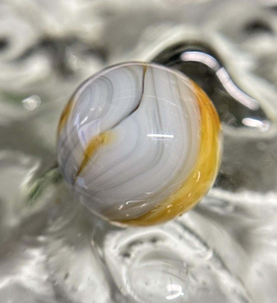 Vtg Sisterville Alley Agate Lawrence Alley Co Swirl Marble Mint Stunning .59”