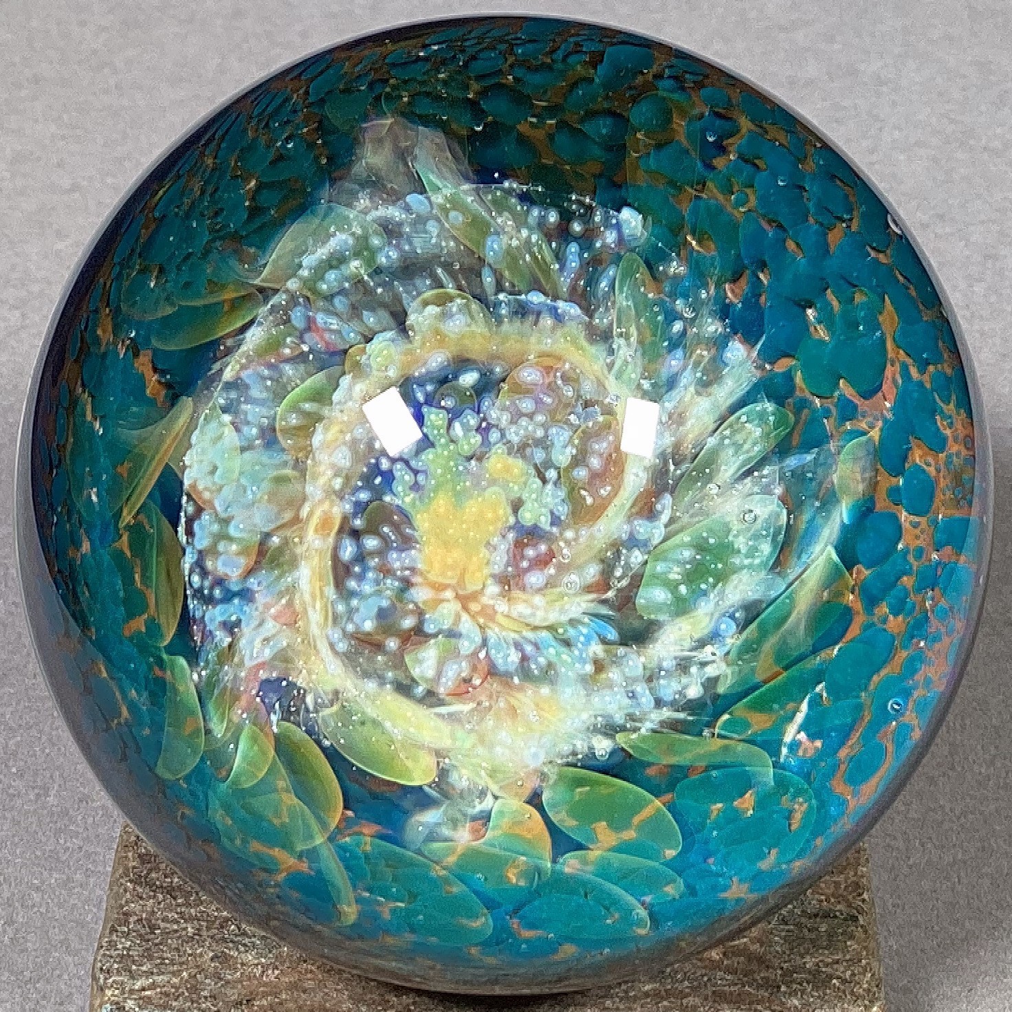 Vortex Marble Handmade by Bill Grout 2.16″ Spare Galaxy 062126 Boro Glass