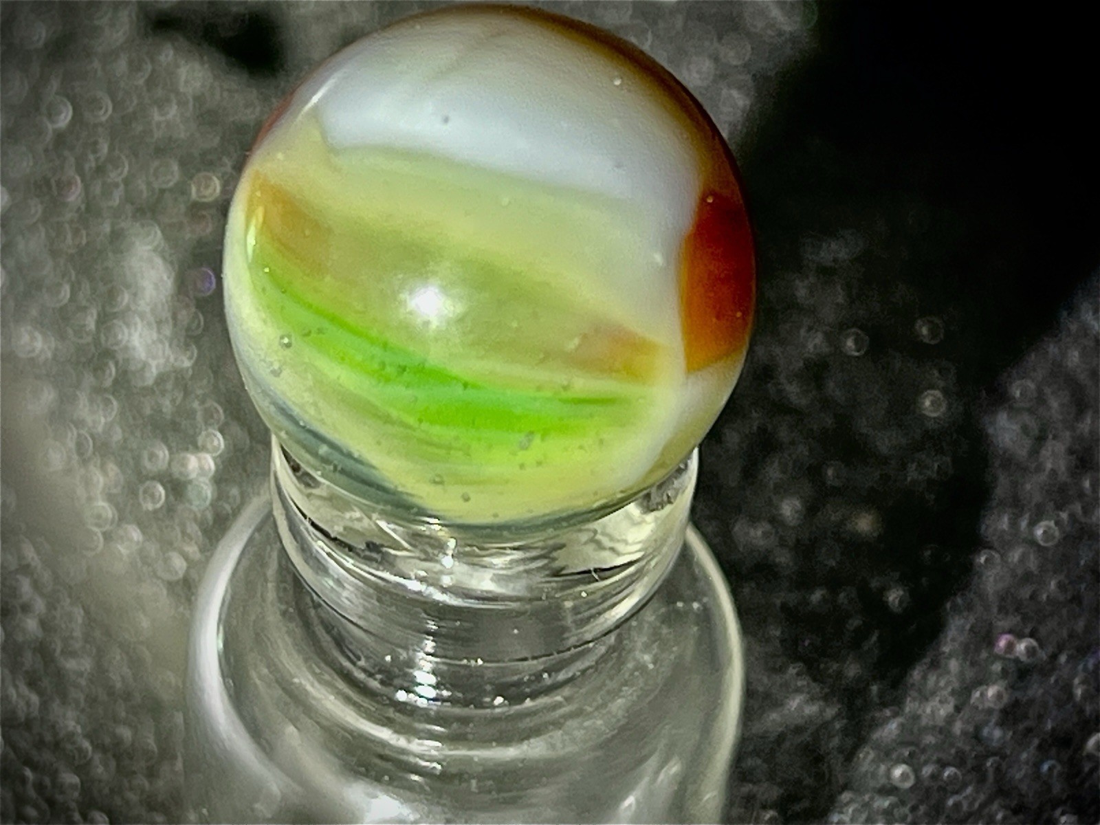 Lot of 3 Vintage Vitro Agate Tri-lite Elite Marbles