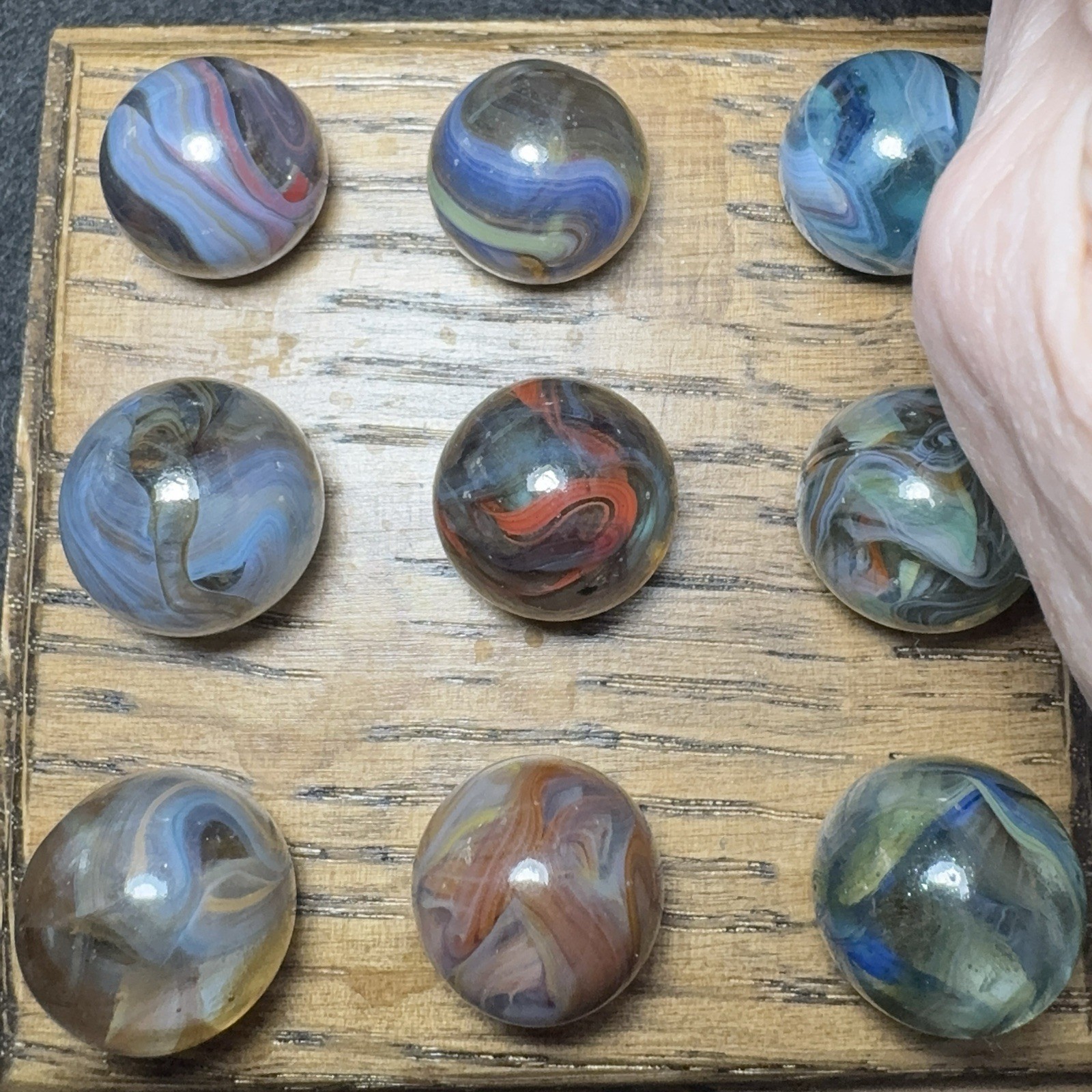 9-Joker Transparent Marbles Sizes Vary (3282)