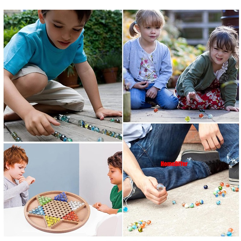 Coloured Glass Marbles Balls Traditional Kids Toys Games Fish Tanks Decoration