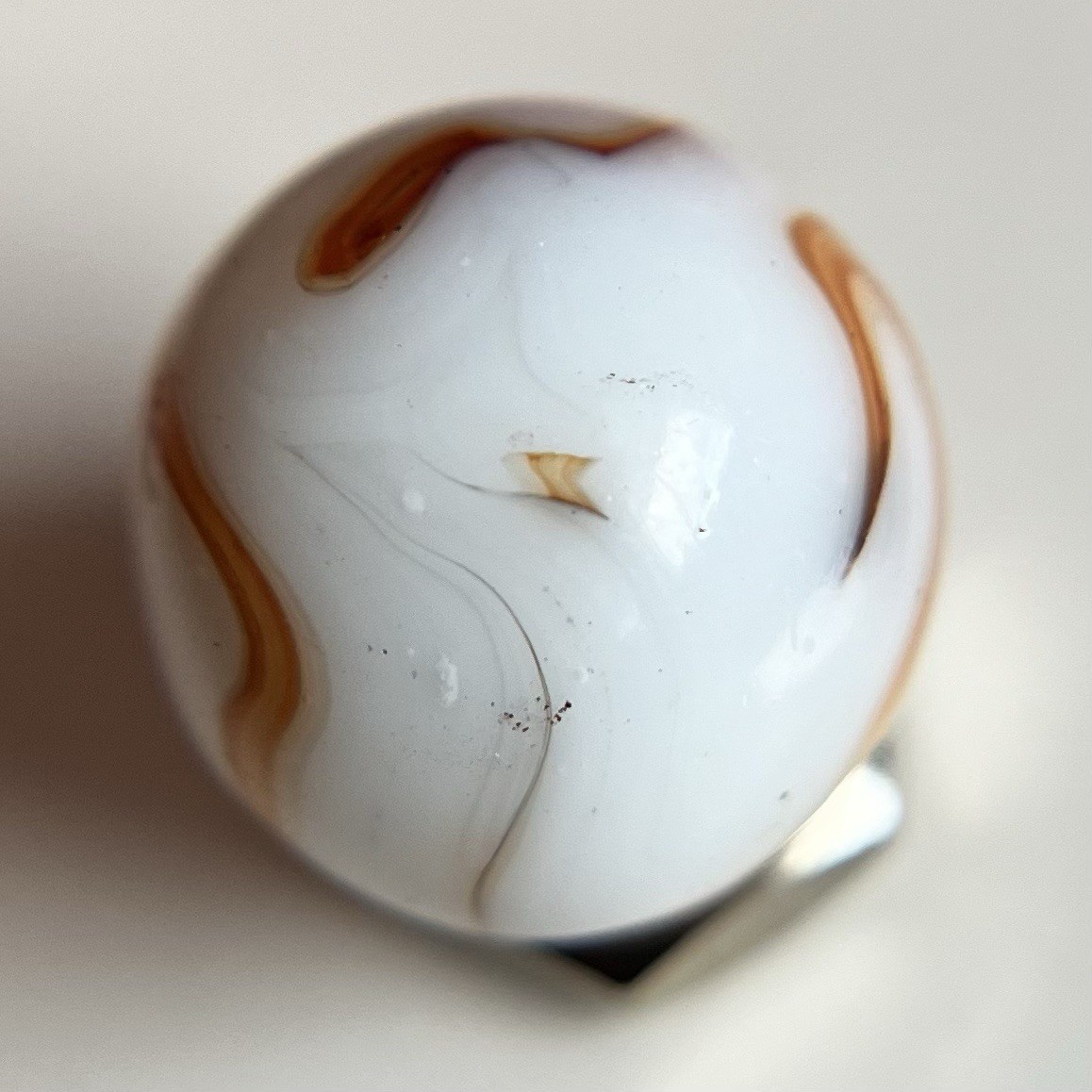 🧡 Vintage Marbles – HTF West Virginia Swirl Marble Ravenswood Alley Heaton