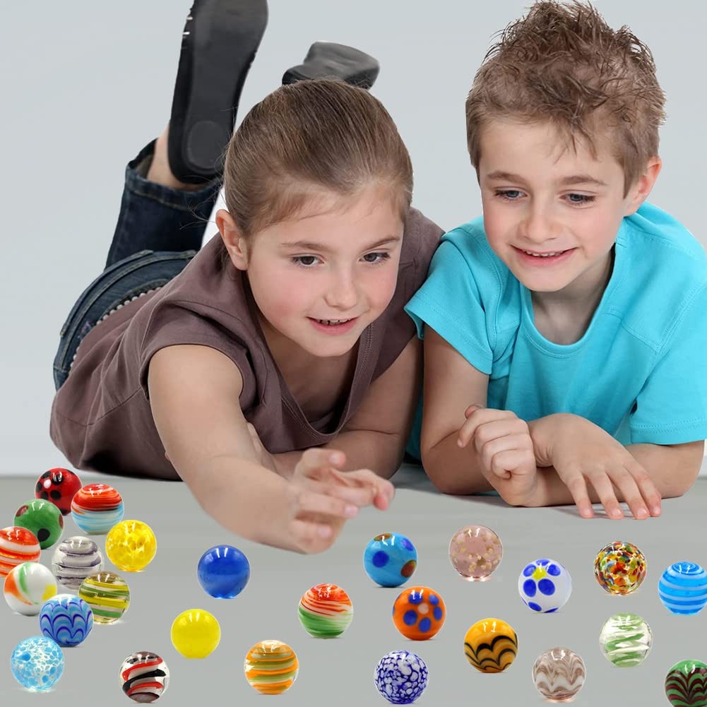 42pcs Marbles for Kids Enthusiasts 0.63 inch Small Handmade Glass Decoration …