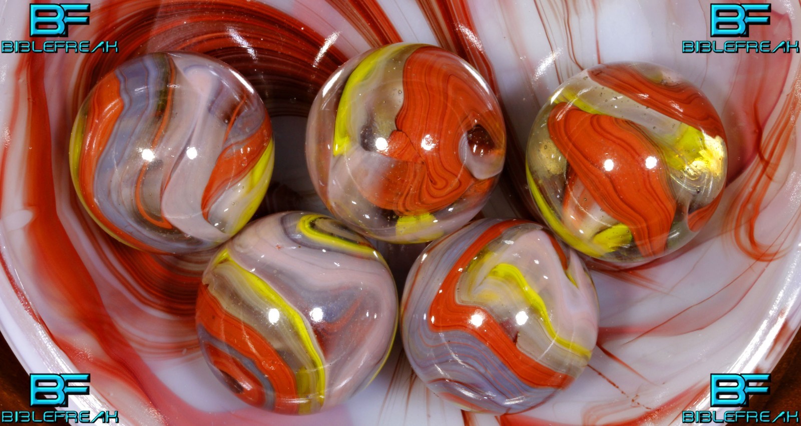004888 FIVE (5) 2020 D.A.S. DOUBLE DECADE MIX MINT 9.0 3/4” +/- MARBLEs