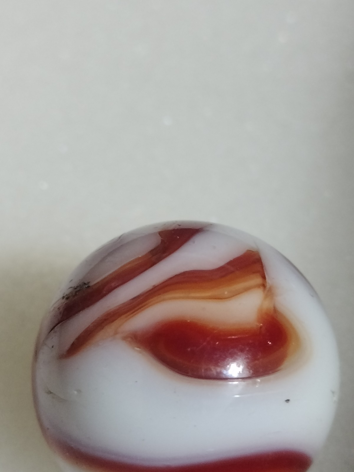Peltier Red Zebra SHOOTER Marble 13/16 Inches NLR Miller Swirl