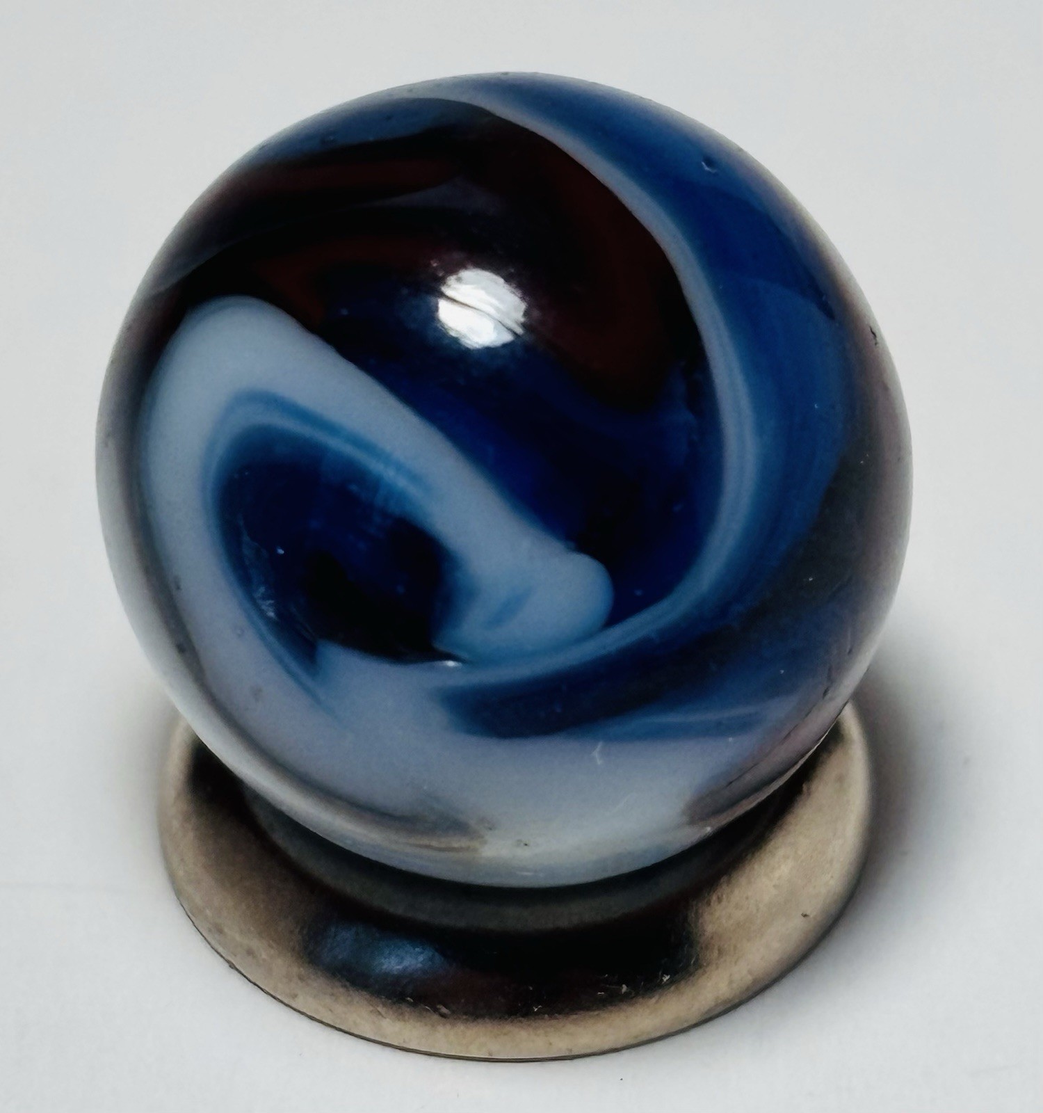 Peltier Glass Co NLR Burnt Liberty Marble .62 Mint Condition