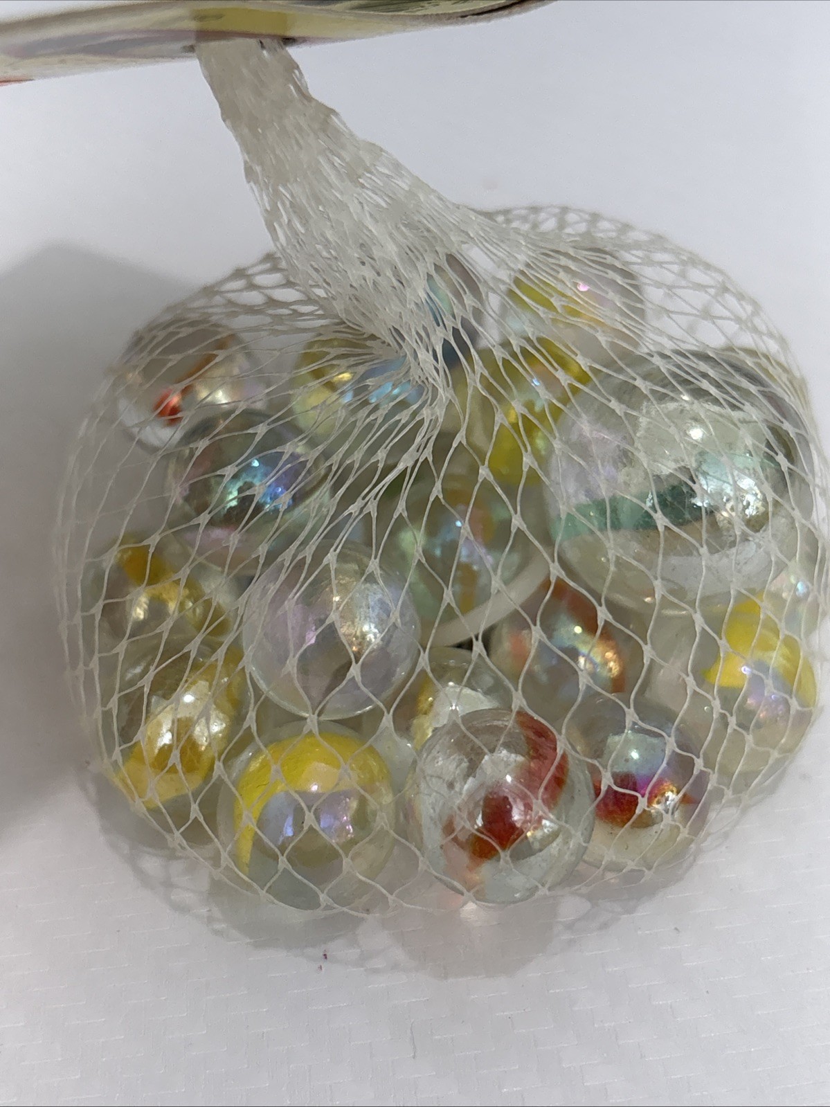 “FLAMES” VACOR MEGA MARBLES Vintage 1990s Net Bag 24 16mm/1 25mm Shooter