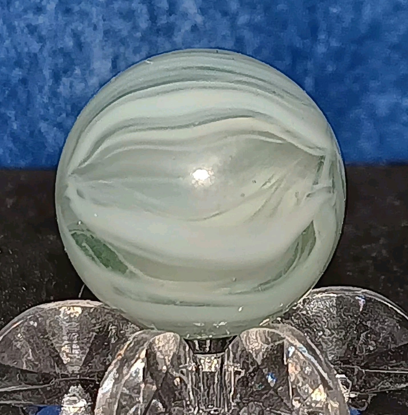 Vintage Marbles Vitro Agate Marble. Mint. 4 Phantom Conqueror Patch. Uv Active