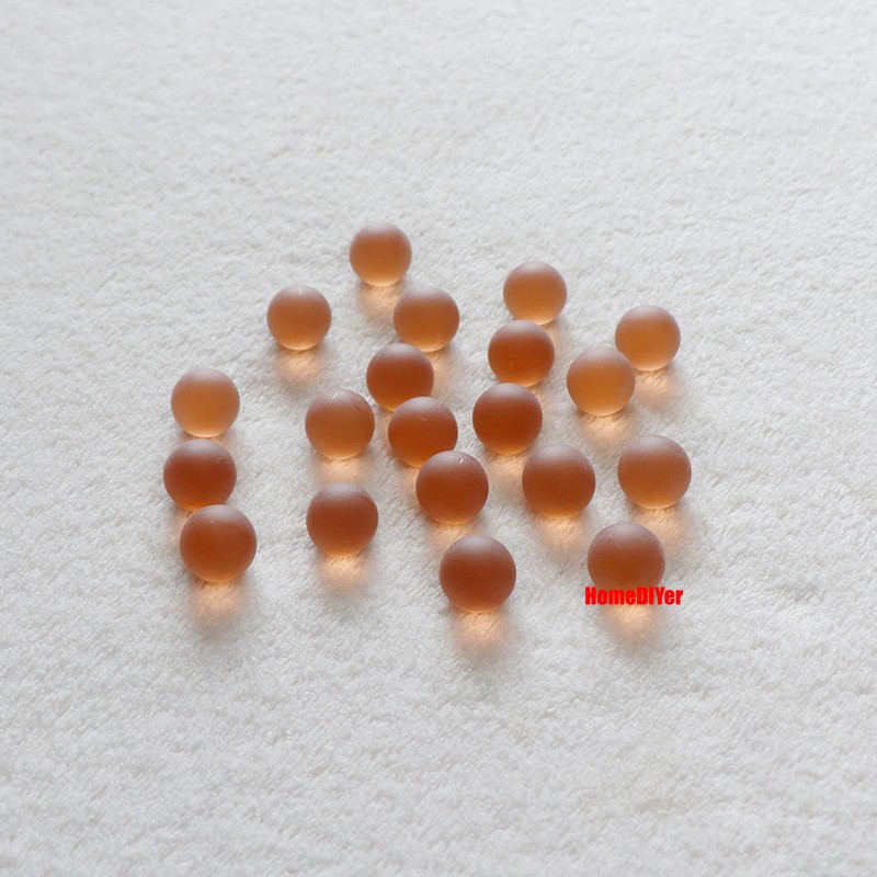 6mm-30mm Frosted Coloured Glass Beads Round Balls Toys Fish Tank Vase Decoration