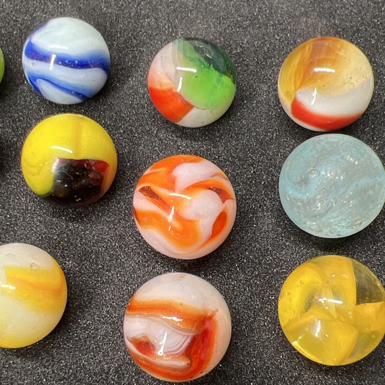 Vintage Akro Agate Peltier Christensen Glass Swirl Marble (20 Lot) Nice!