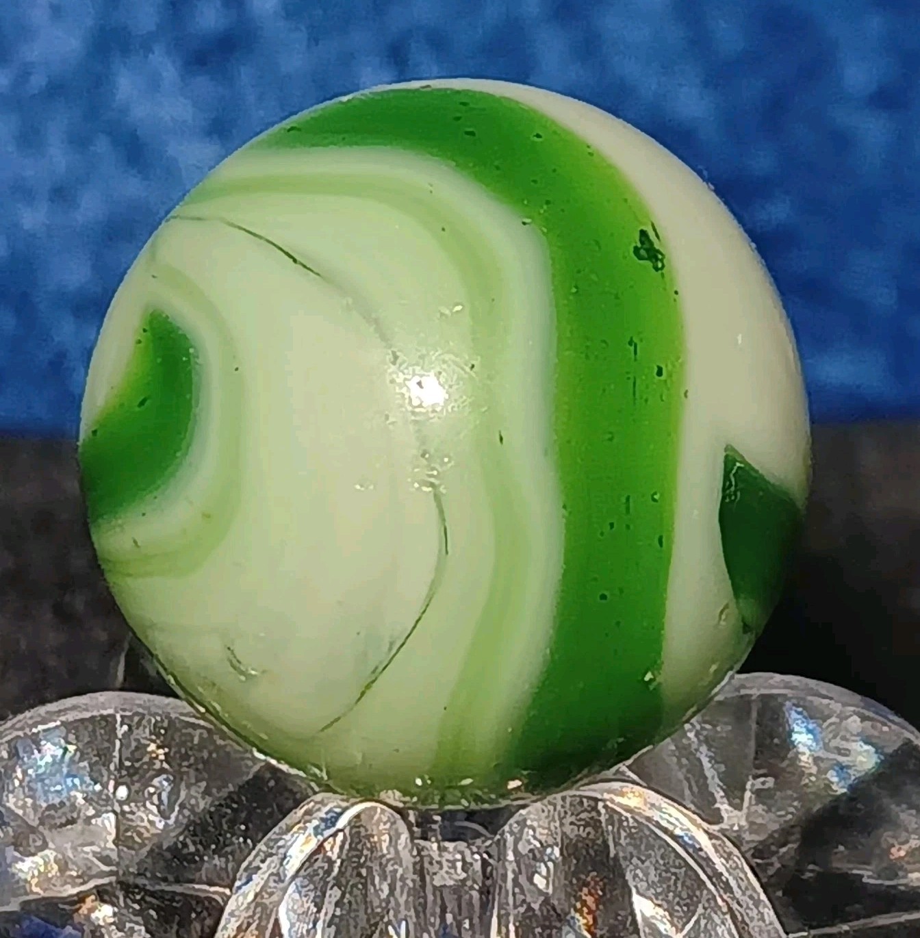 Vintage Alley Agate Swirl Marble. .63″ Near Mint. W-Chunky AV. Stunning Example