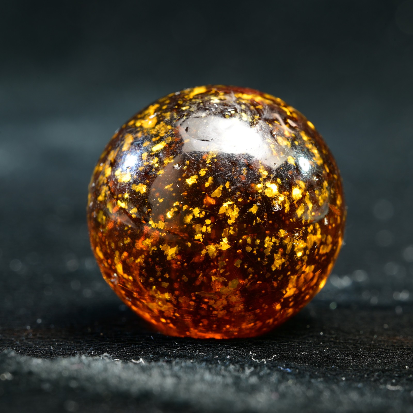 Mica Marble German Handmade Antique Early Radiant Honey 21.5mm 27/32”