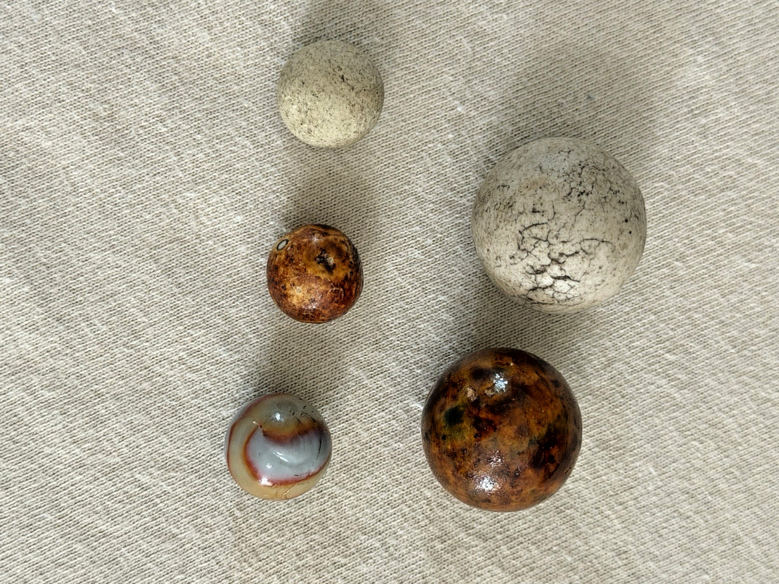Vintage Marble Lot – German Bennington others 2 large 1.030″