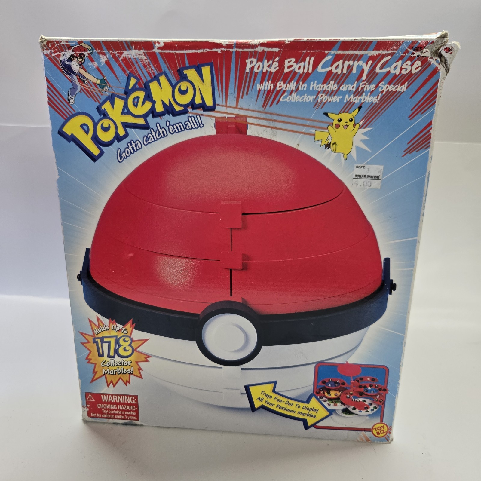 Vintage Pokémon Pokeball Marble Carry Case With Box.