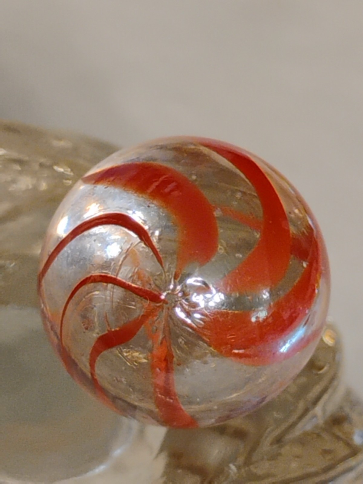 Vintage Peltier Marble King Japanese Caged Cat’s Eye Shooter Player Pair Marble?